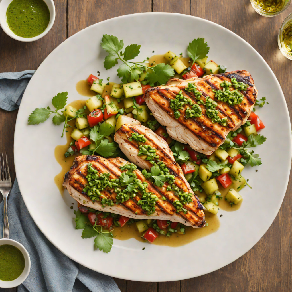 Succulent-Spiced Grilled Chicken with Cactus Salsa Verde