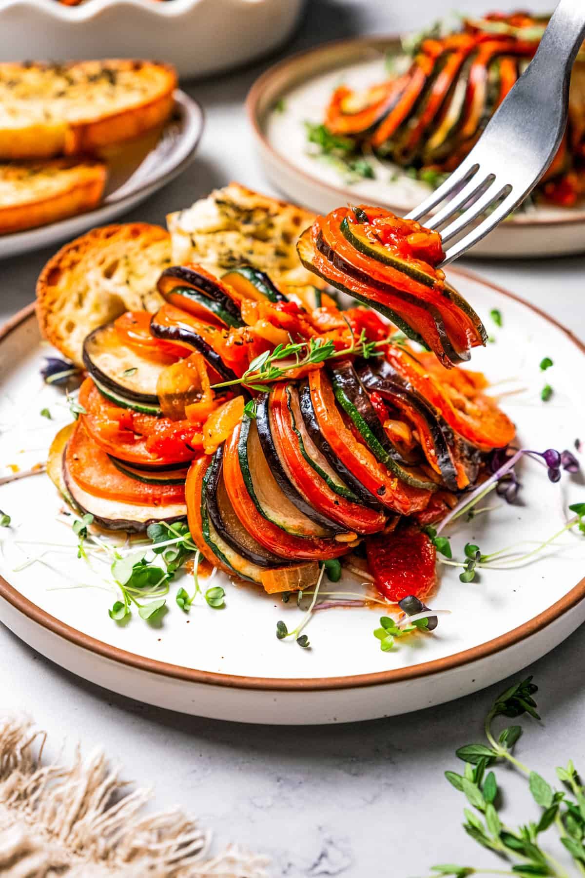 Sautéed Zucchini and Eggplant Ratatouille with Drought-Tolerant Herbs