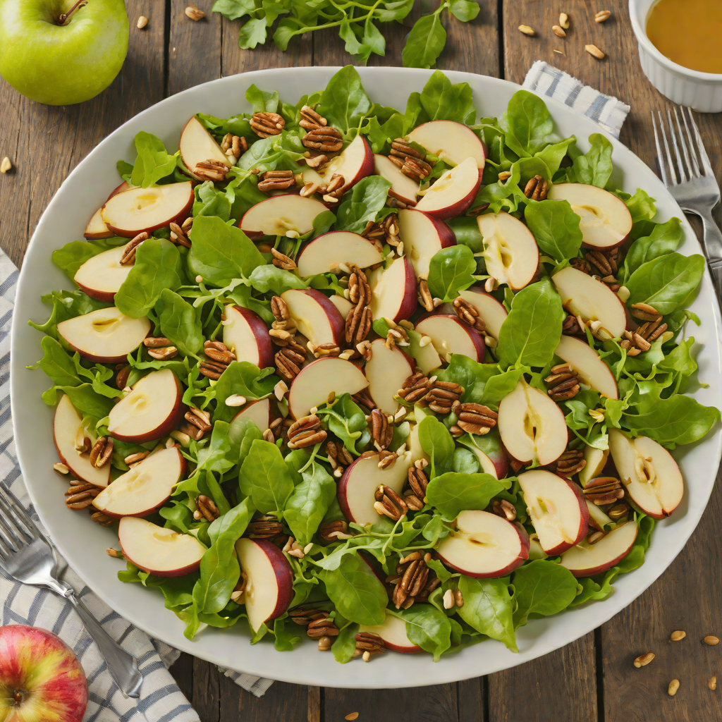 Rustic Buckeye Hills Apple and Walnut Salad with Maple Vinaigrette