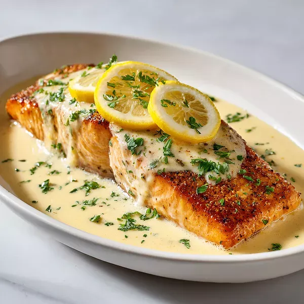 Oven-Roasted Salmon with Dill and Lemon Butter Sauce