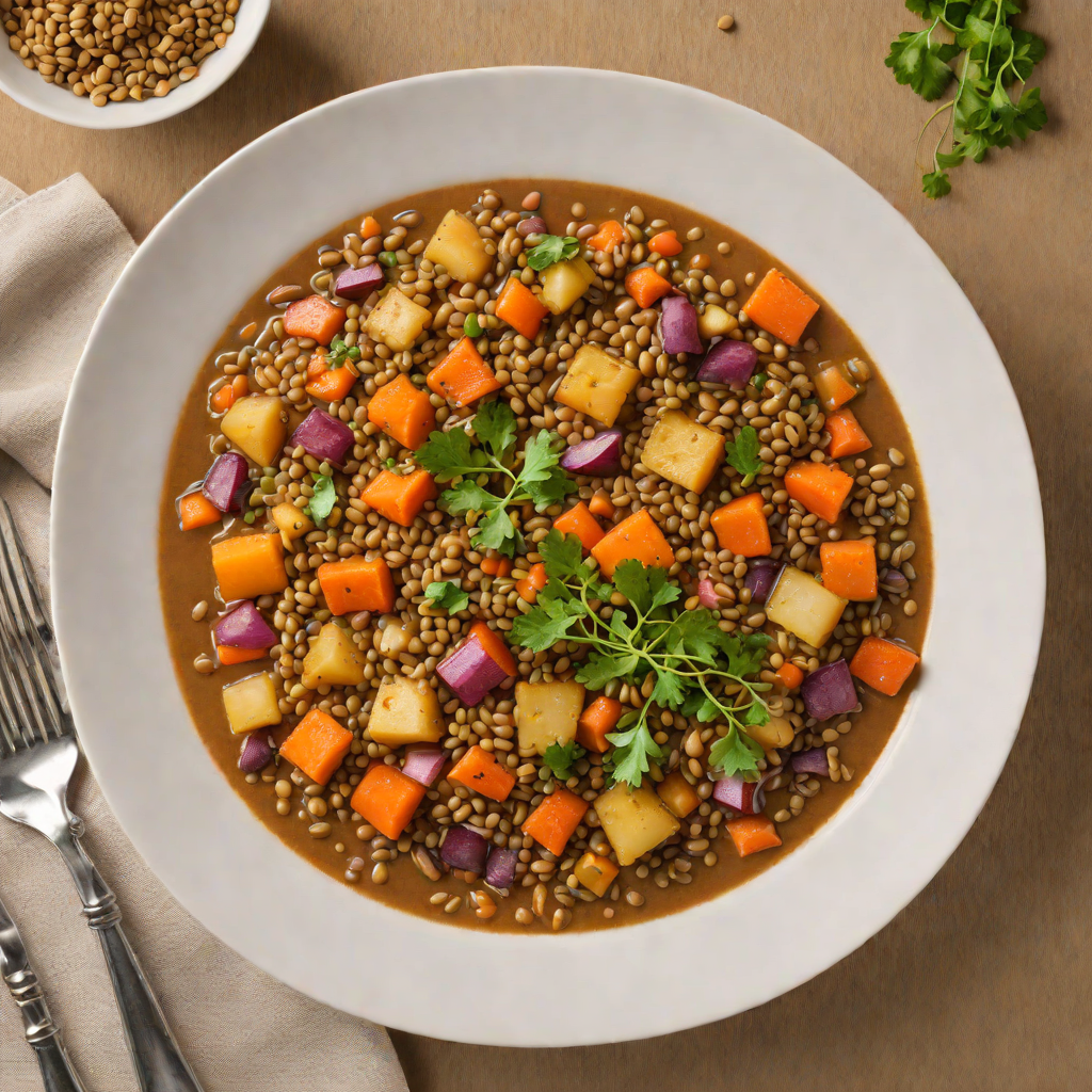 Northern Spice-Infused Lentil Stew with Root Vegetables