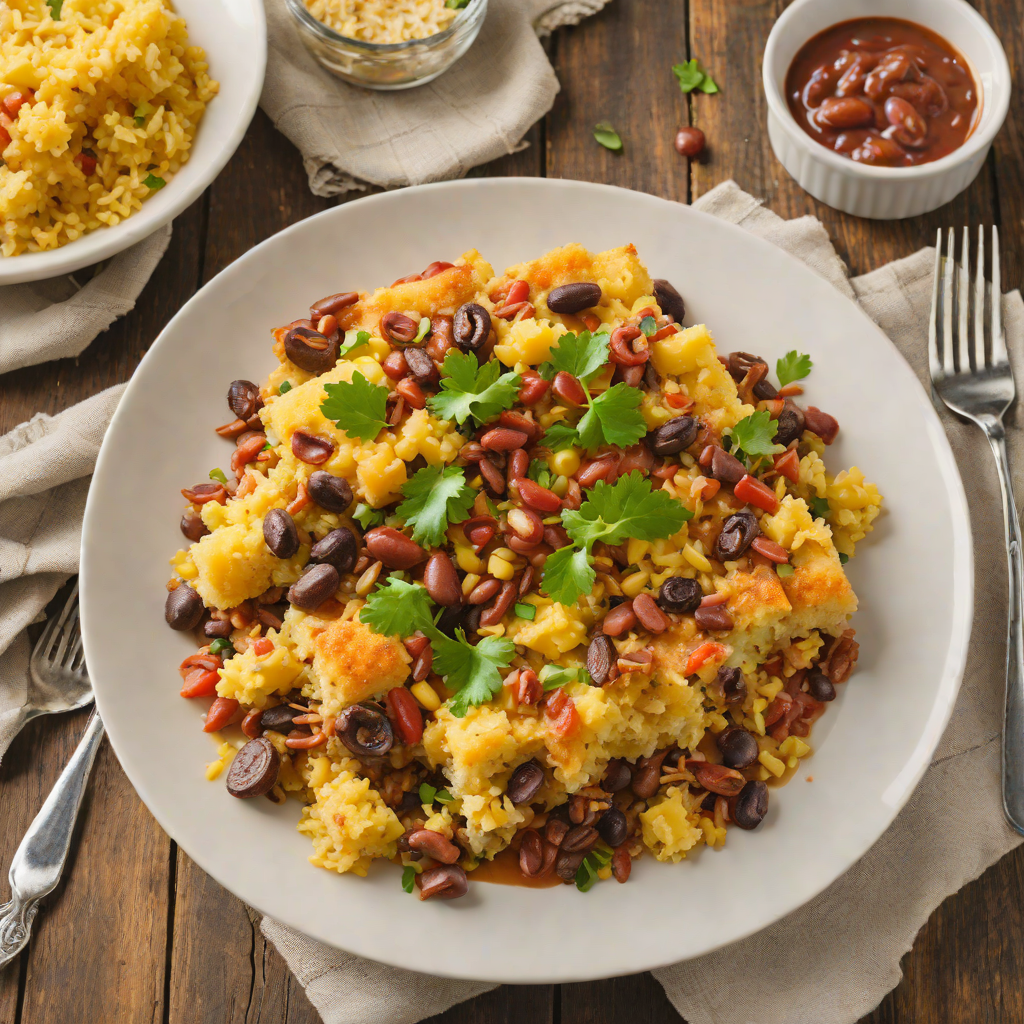 Rustic Appalachian Bean and Cornbread Casserole