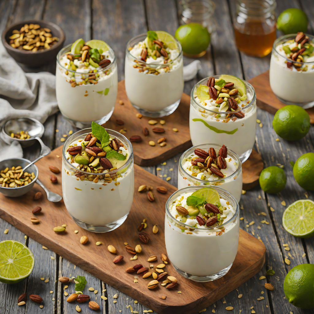 Honey-Lime Greek Yogurt Parfaits with Toasted Pistachios