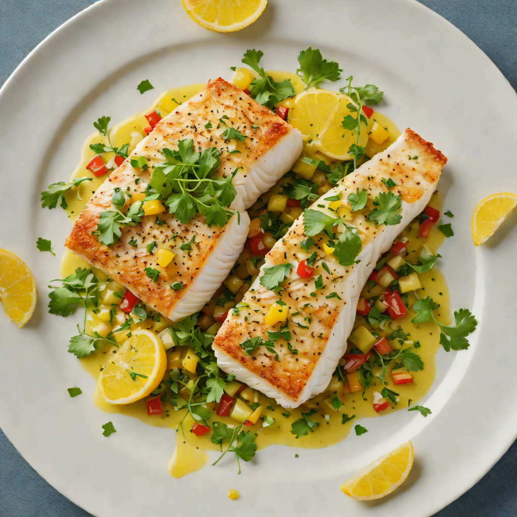 Pan-Seared Cod with Citrus Herb Salsa Verde