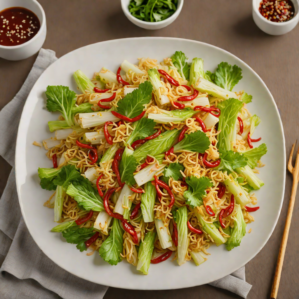 Garlic and Chili Stir-Fried Napa Cabbage