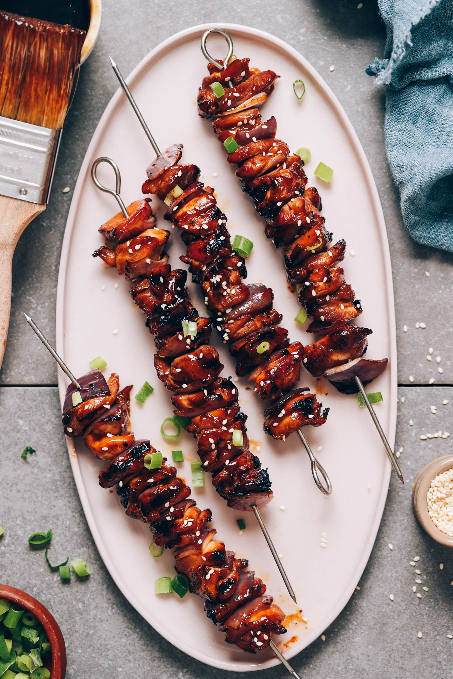Marinated Teriyaki Chicken Skewers