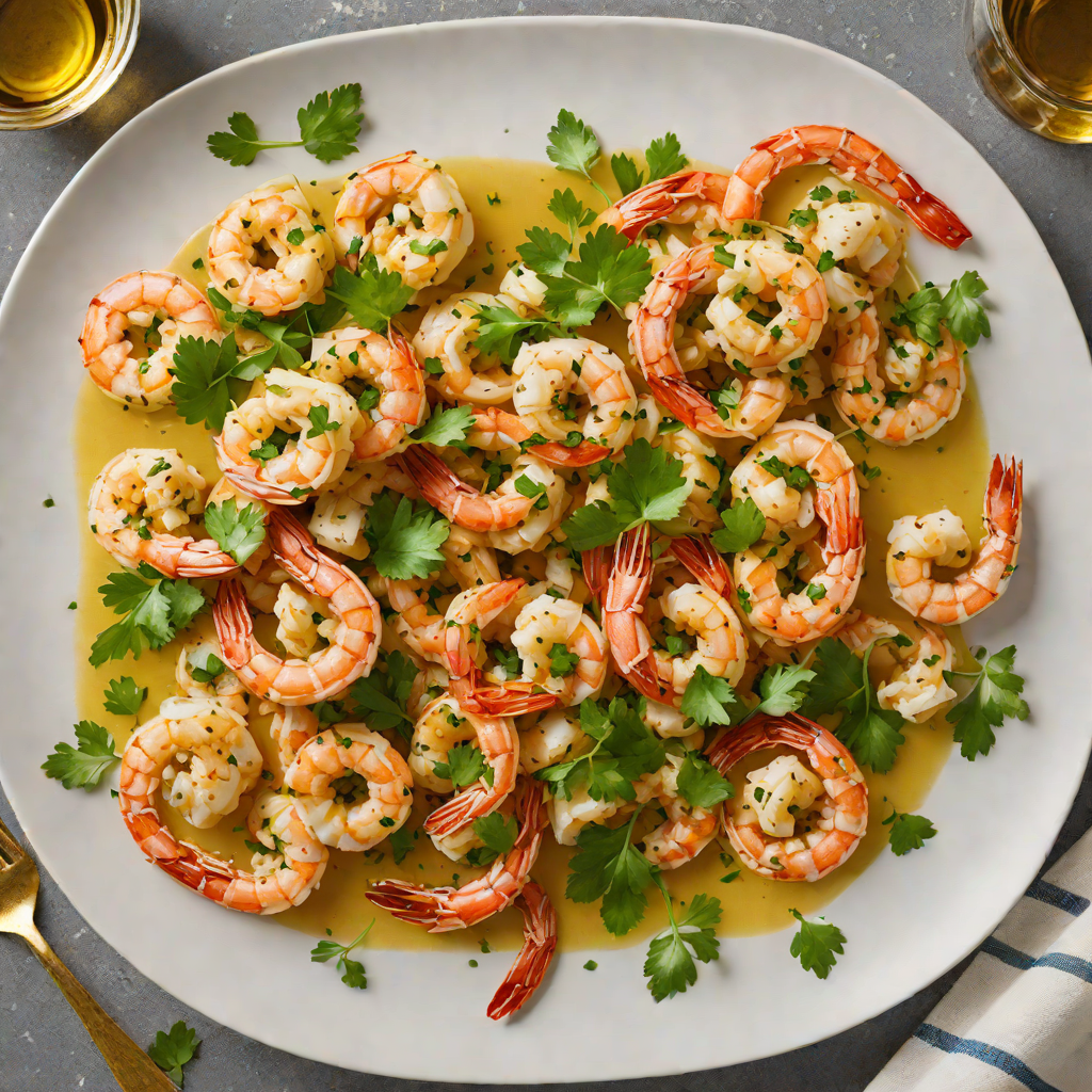 Sautéed Garlic Butter Shrimp with White Wine and Parsley