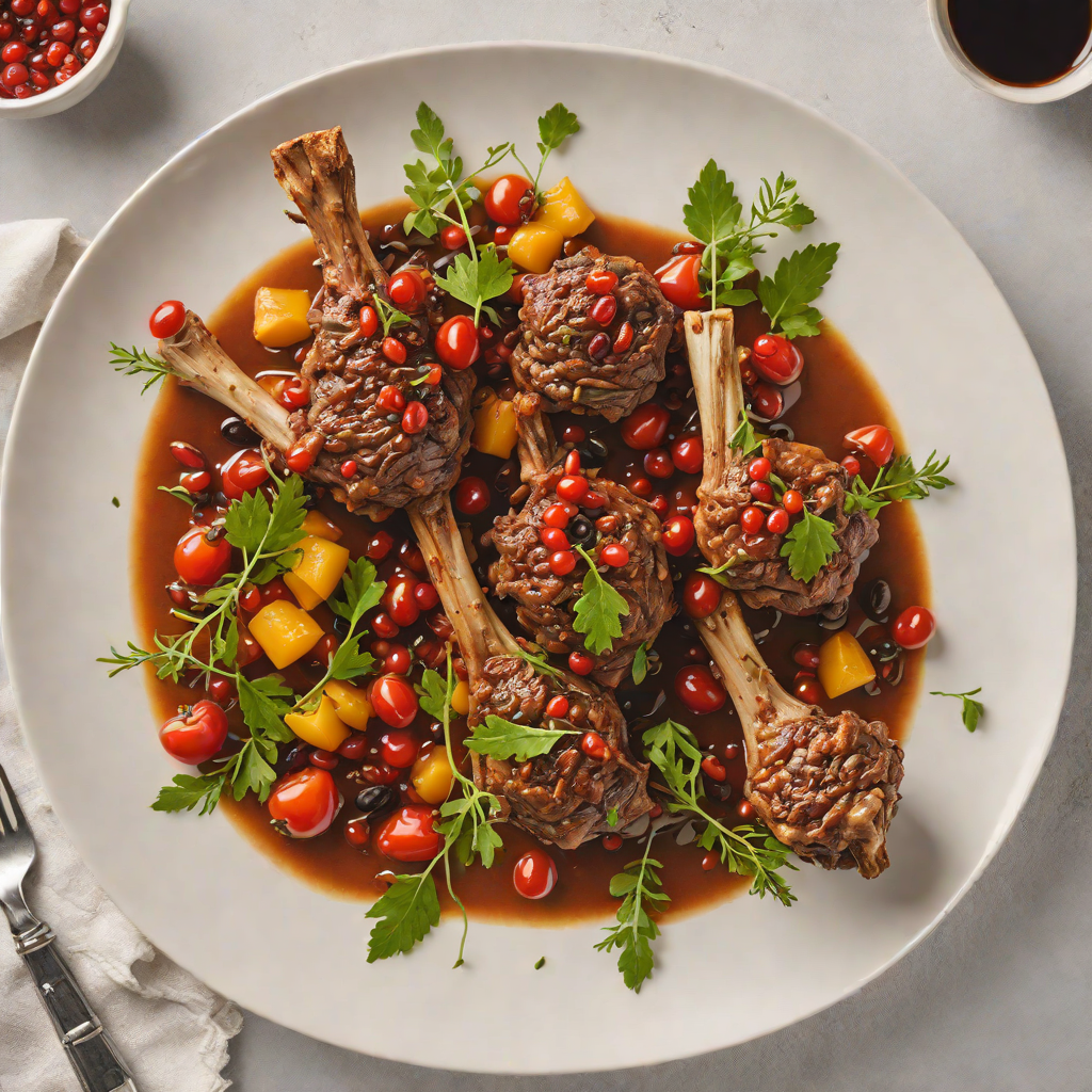 Slow-Cooked Lamb Shanks with Desert Pepperberry and Bush Tomato