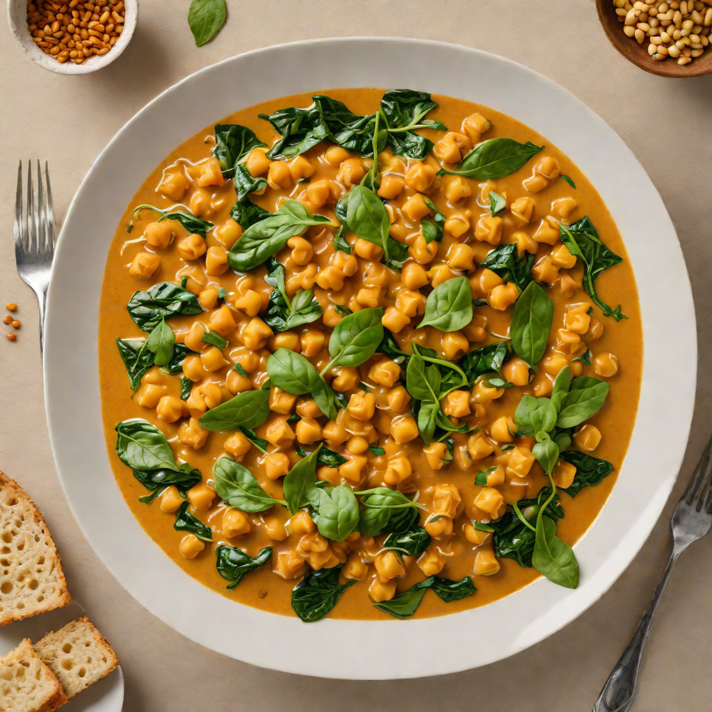 Hidden-Spiced Coconut Curry with Chickpeas and Spinach