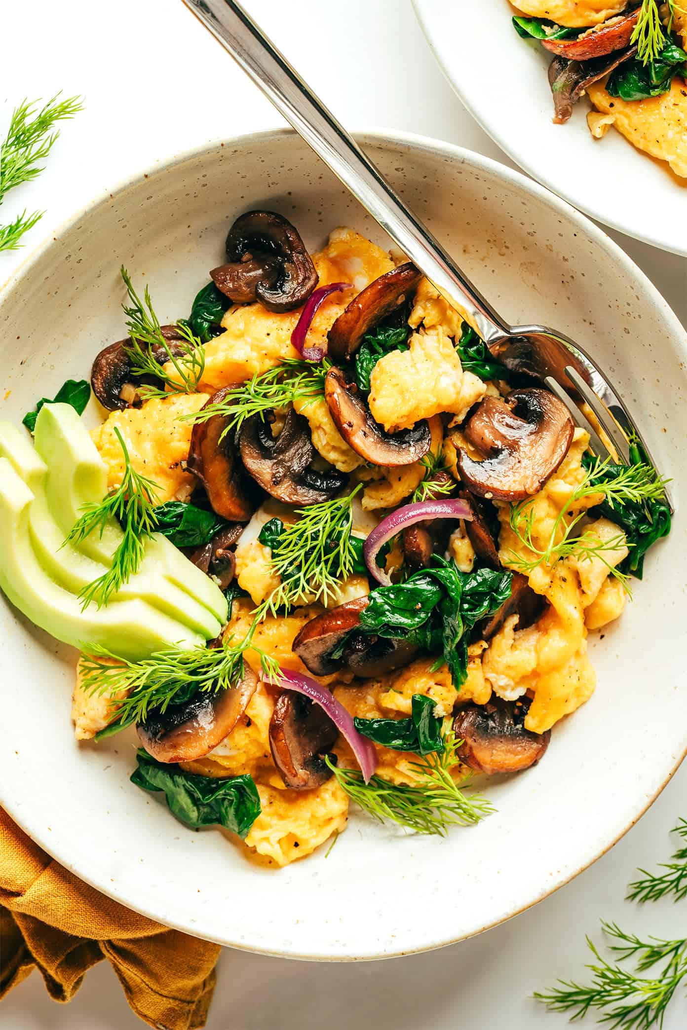 Avocado-Spinach Egg Scramble