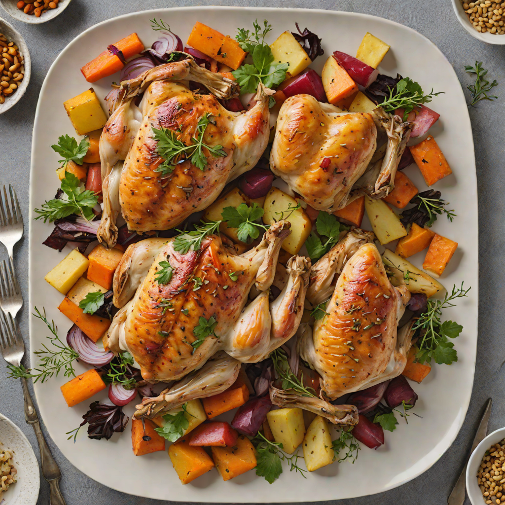 Sheet Pan Appalachian-Style Roasted Chicken with Root Vegetables