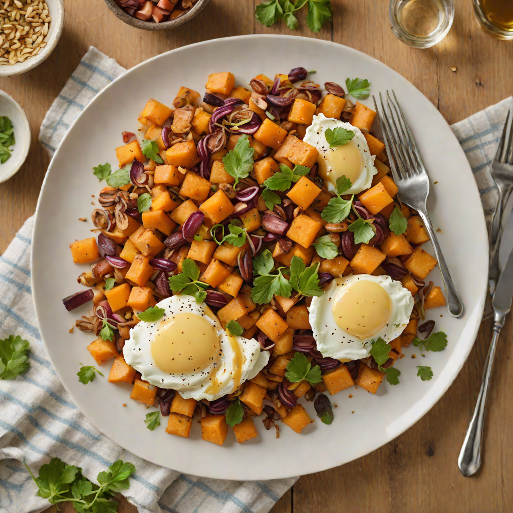 Spiced Appalachian Apple and Sweet Potato Hash