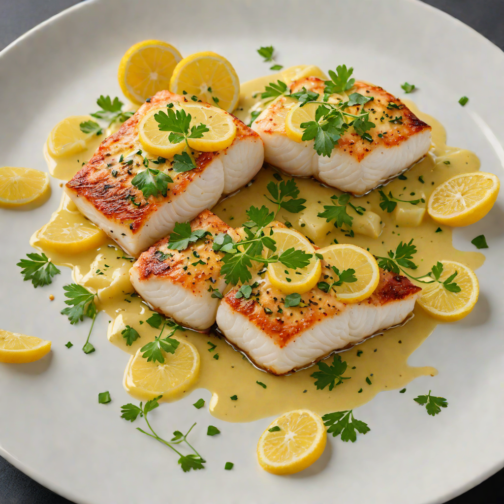 Pan-Seared Cod with Citrus and Herb Butter Sauce