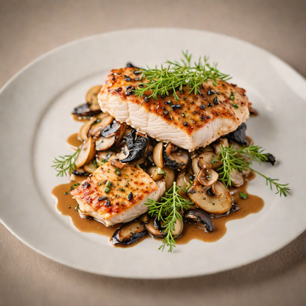 Pan-Seared Chicken Breast with Wild Mushroom and Thyme Sauce