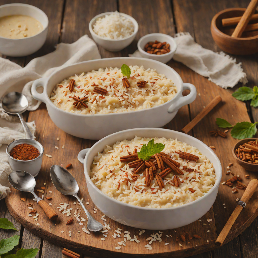 Salvadoran Sweet Rice Pudding with Cinnamon and Coconut