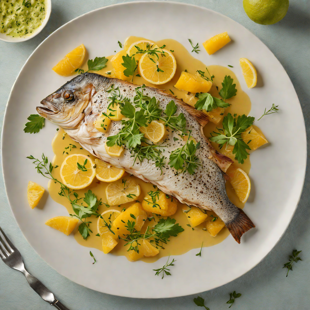 Pan-Seared Sea Bass with Citrus Herb Sauce