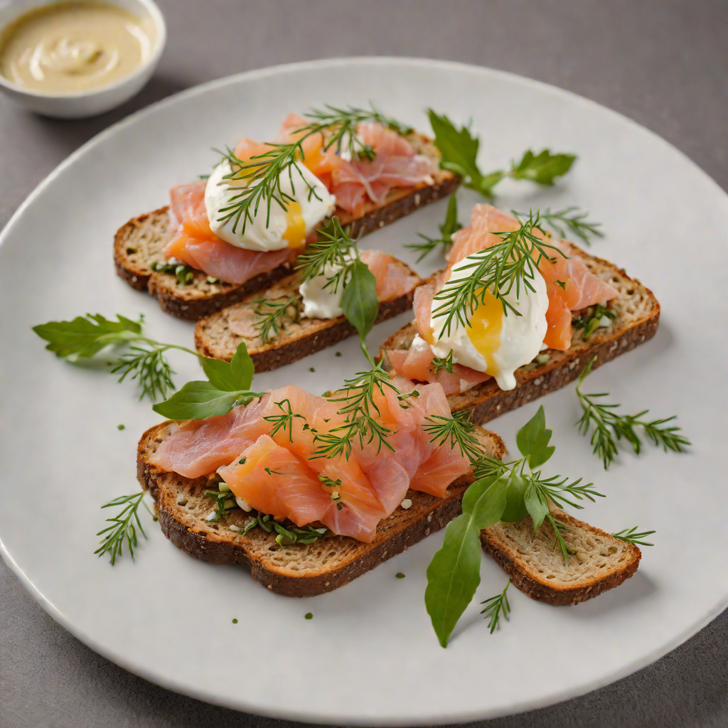 Open-Faced Rye Sandwich with Gravlax and Horseradish Cream