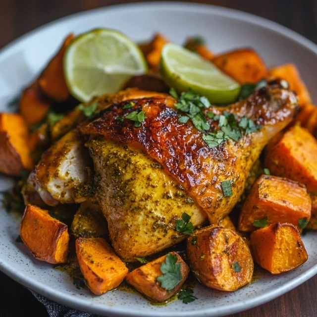 Ginger-Turmeric Chicken with Roasted Sweet Potatoes