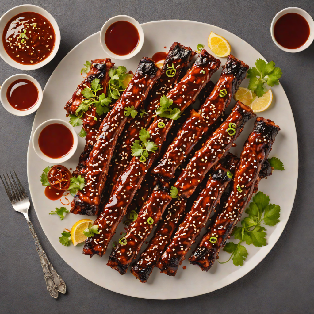 Charcoal-Grilled Korean-Style Pork Ribs with Gochujang Glaze