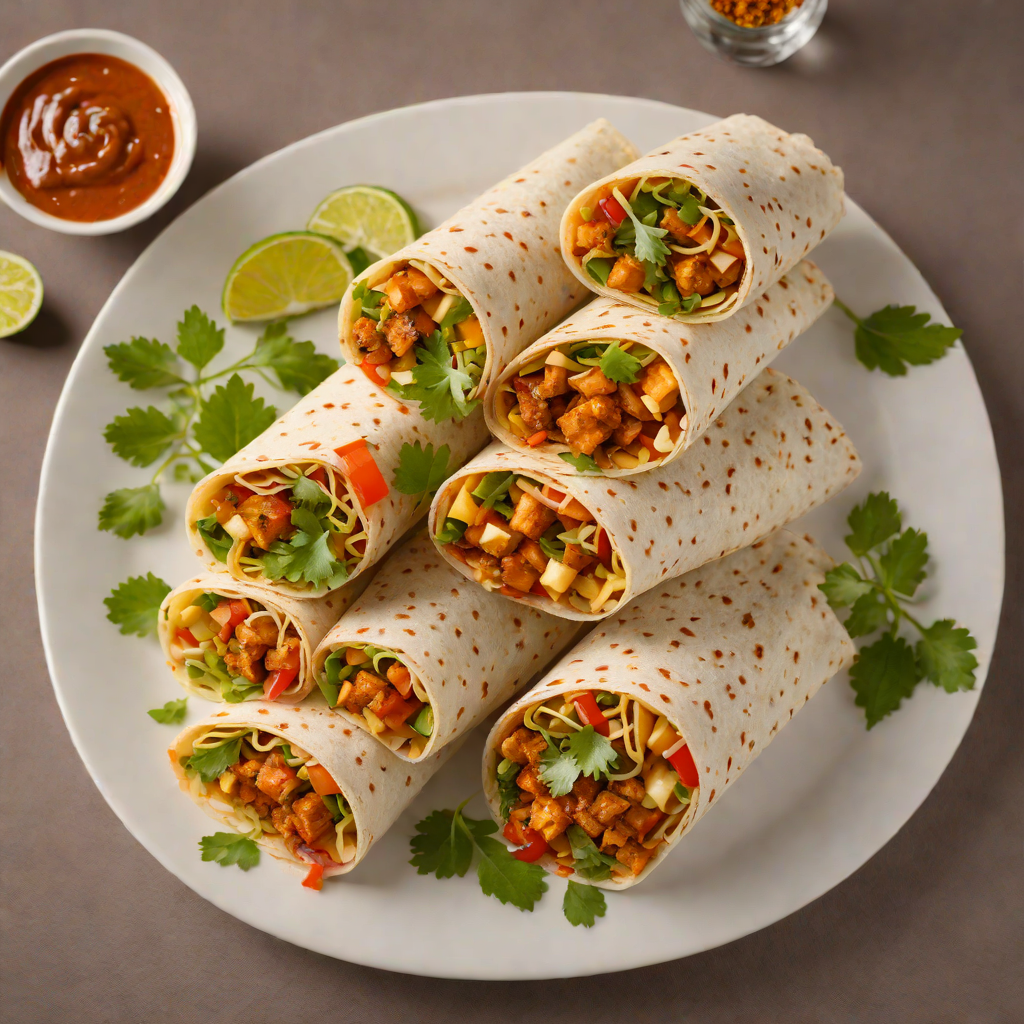 Hot Star-Inspired Spiced Indian Masala Paneer Wrap
