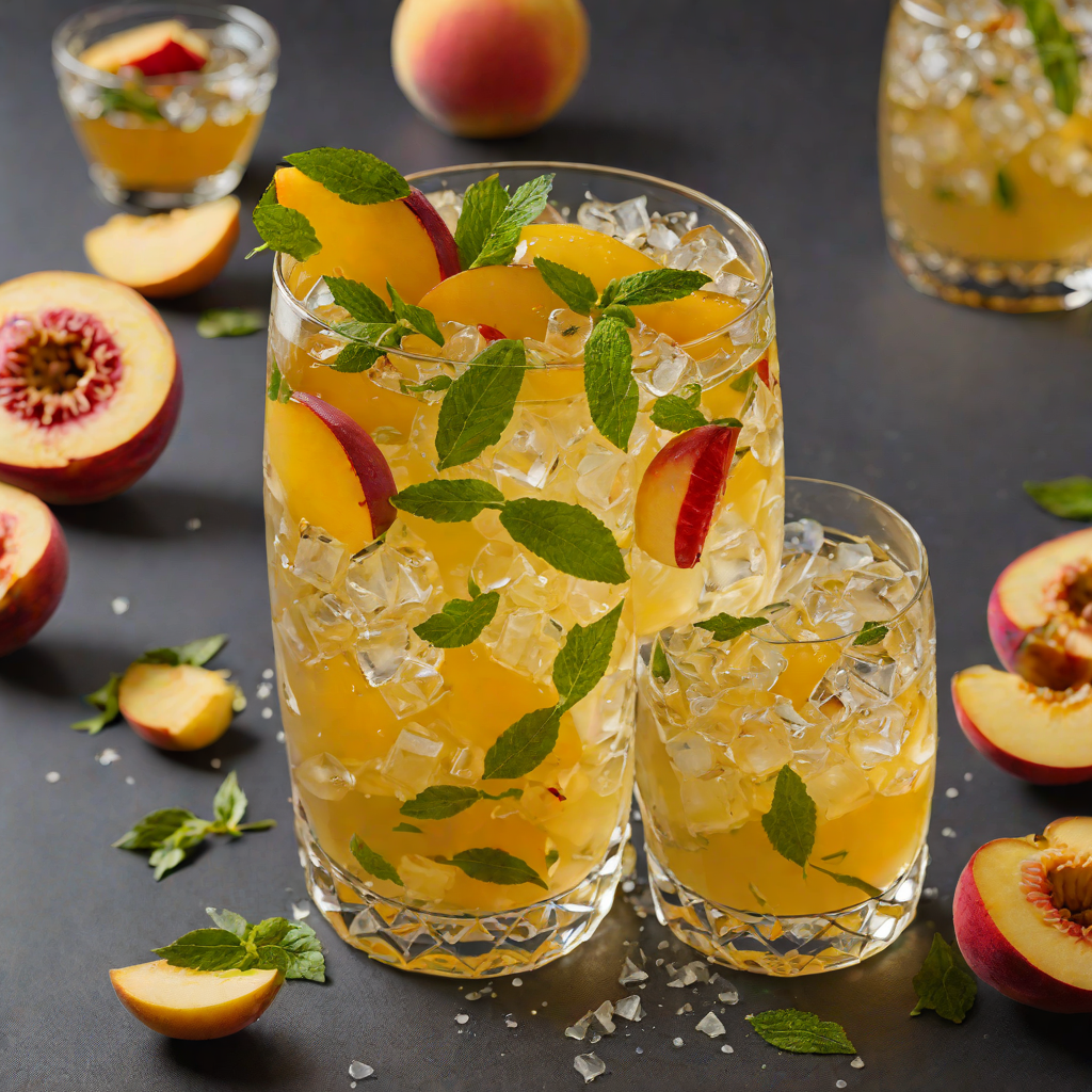 Ginger-Peach Iced Green Tea Punch