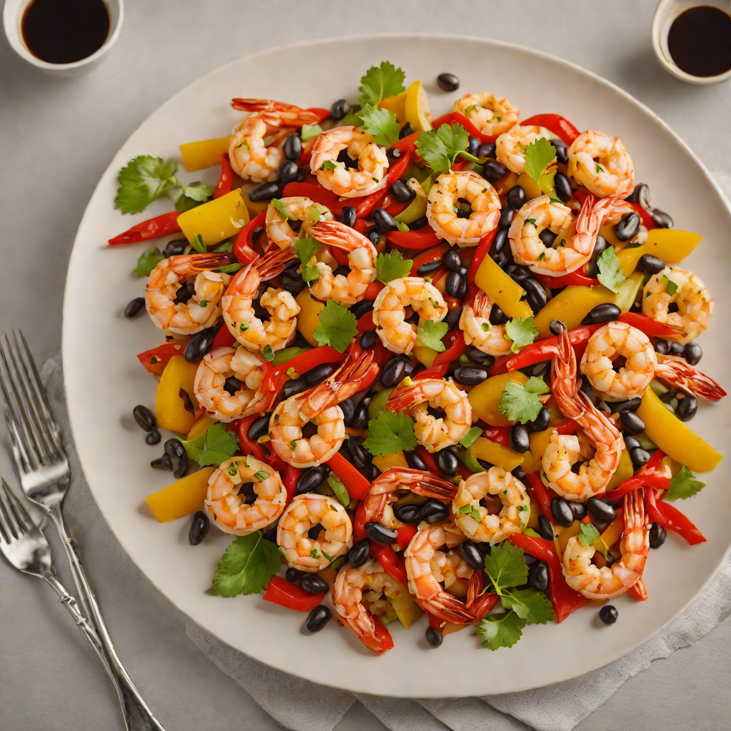 Shrimp Stir-Fry with Bell Peppers and Black Bean Sauce