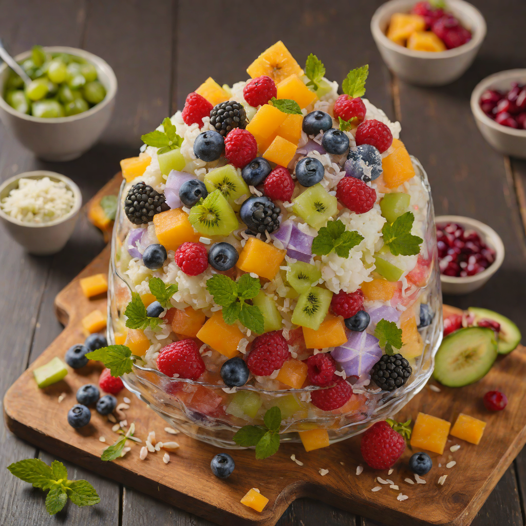Halo-Halo Filipino Shaved Ice with Mixed Fruits and Sweet Beans