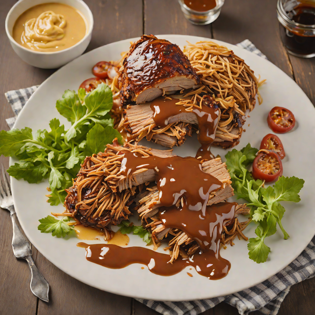 Slow-Smoked Kentucky Pulled Pork with Tangy Mustard BBQ Sauce