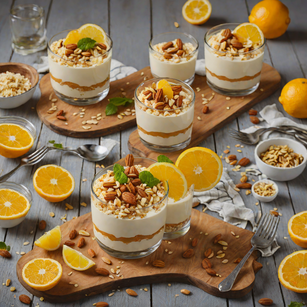 No-Bake Citrus Cheesecake Parfaits with Honey Almond Crunch