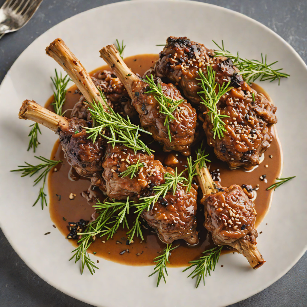 Slow-Cooked Lamb Shanks with Rosemary and Wattleseed Rub
