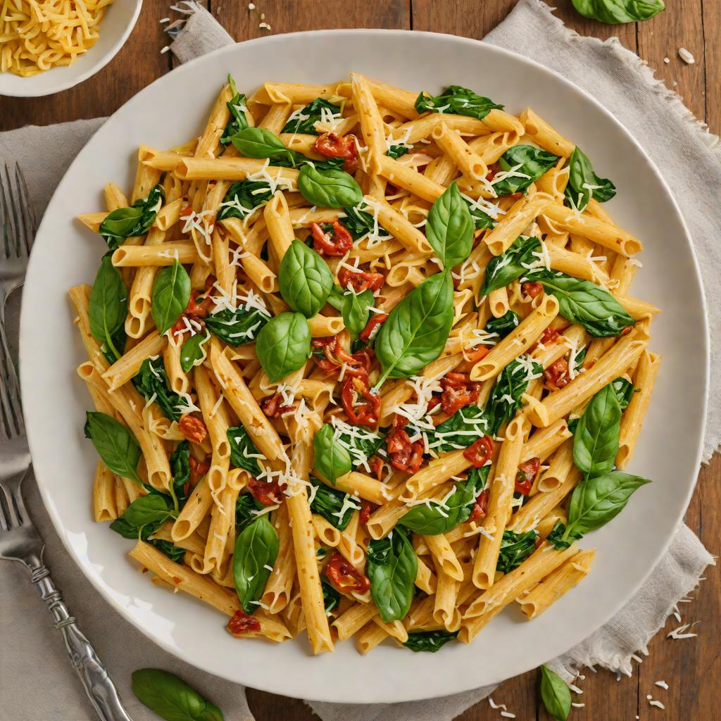 One-Pot Creamy Sun-Dried Tomato and Spinach Penne