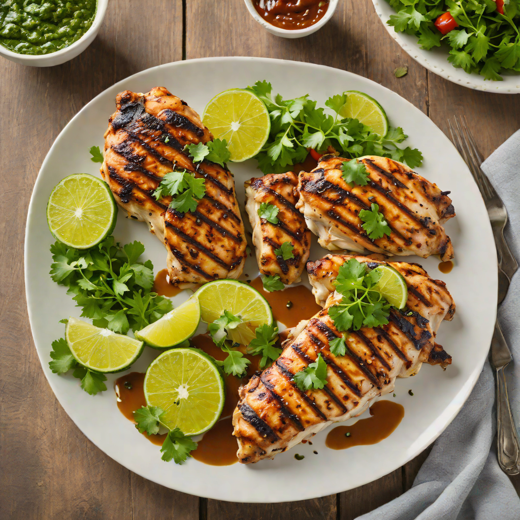 Tequila-Lime Grilled Chicken with Cilantro Chutney