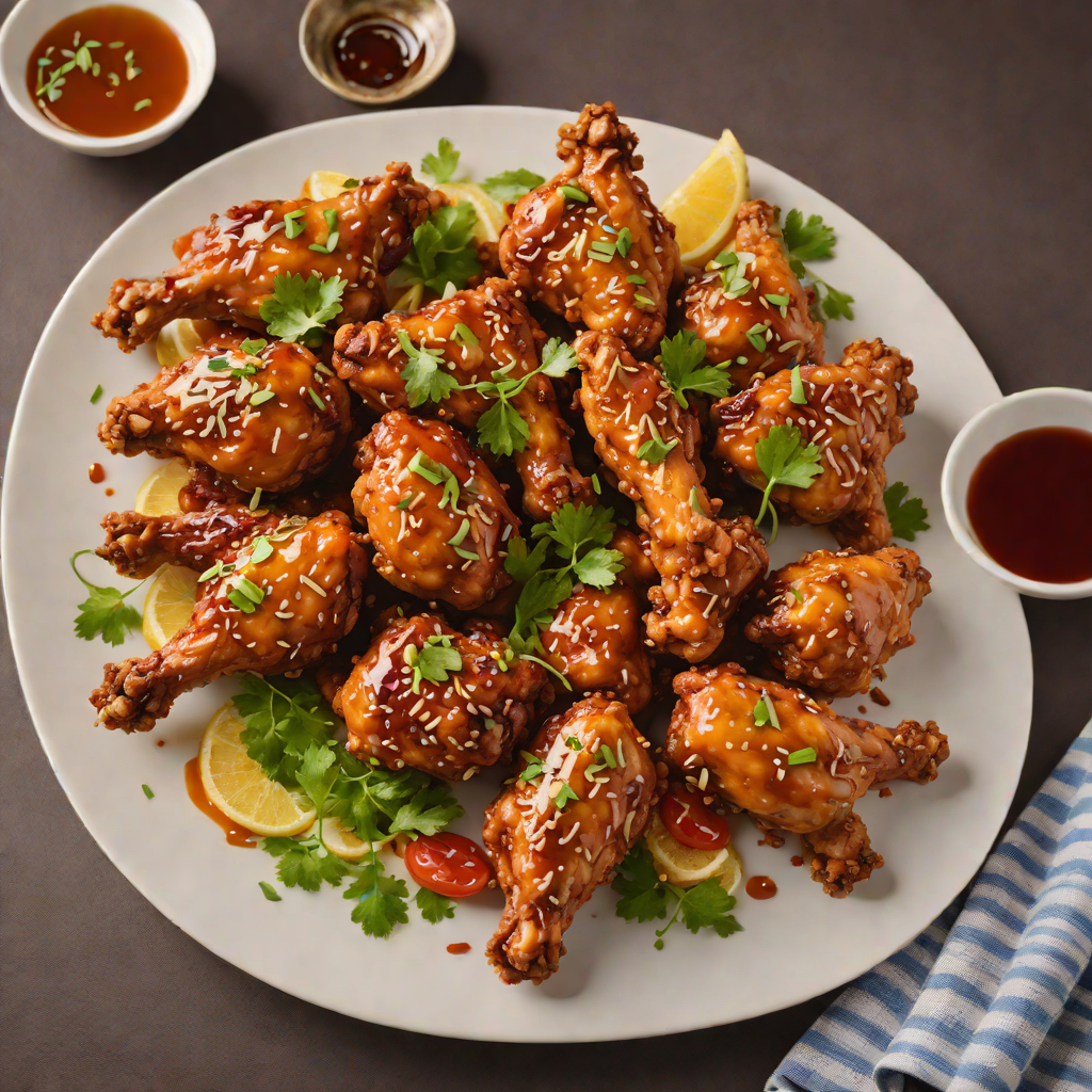 Honey-Glazed Fried Chicken with Spicy Garlic Sauce