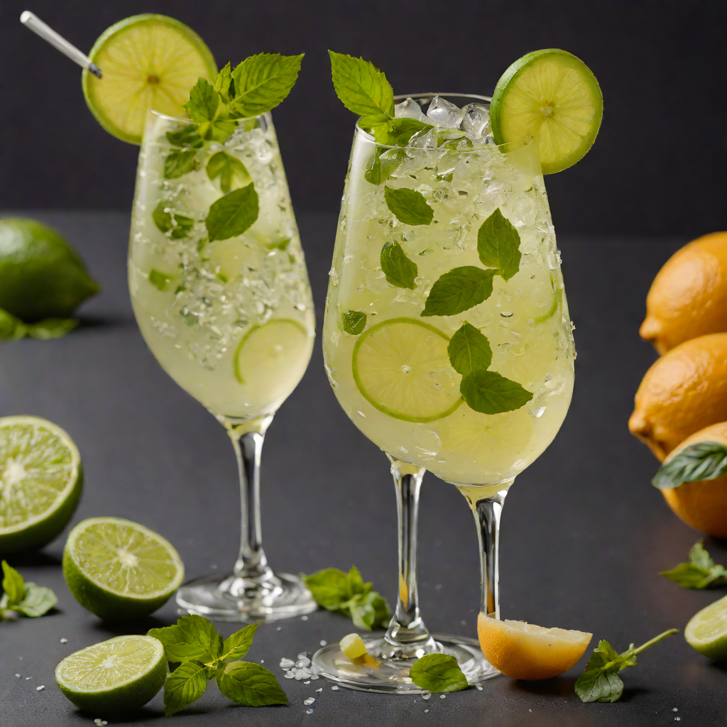 Citrus-Basil Sparkler with Honeydew Twist