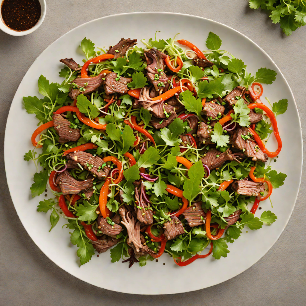 Spiced Kangaroo Stir-Fry with Finger Lime and Greens
