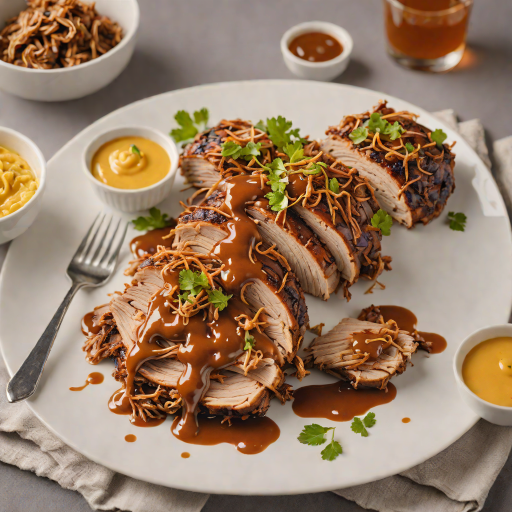 Slow-Smoked Pulled Pork Shoulder with Mustard BBQ Sauce