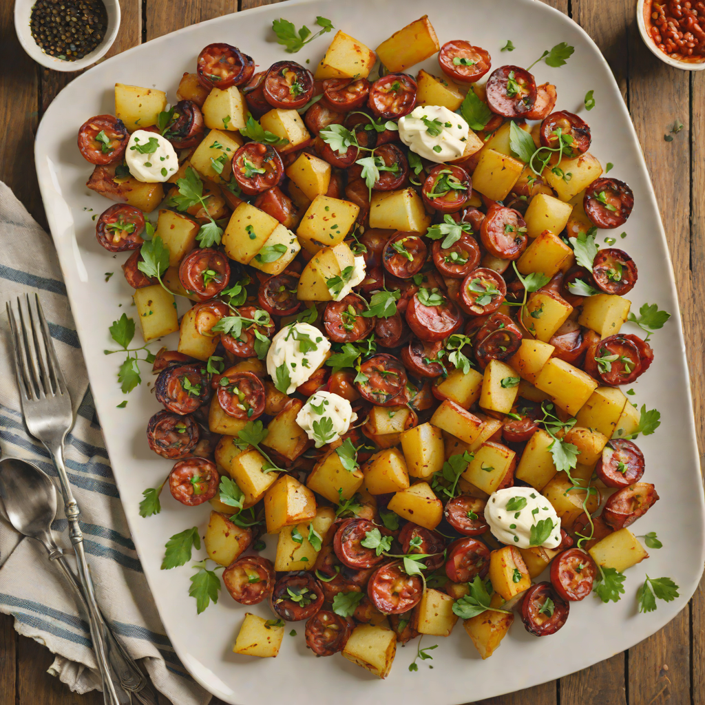 Sheet Pan Spanish-Style Roasted Chorizo and Potatoes
