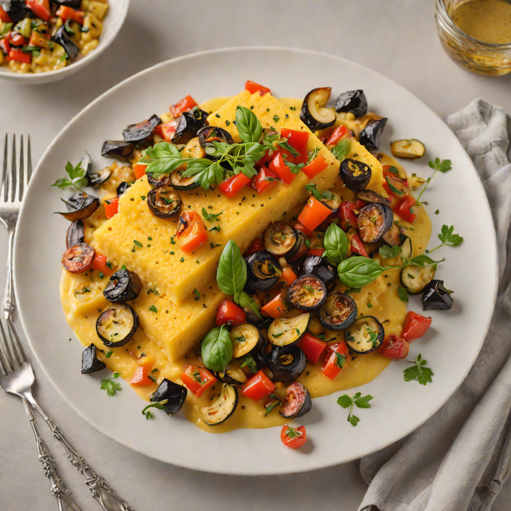Italian Oven-Baked Polenta with Roasted Mediterranean Vegetables