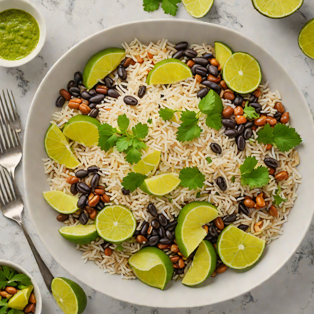 Coconut-Lime Vegan Rice and Black Bean Bowl