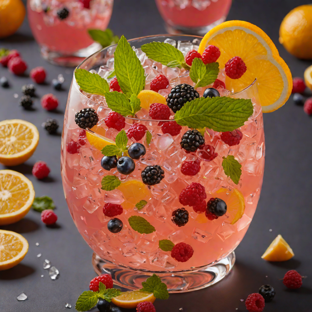 Citrus-Berry Sparkling Punch with Mint