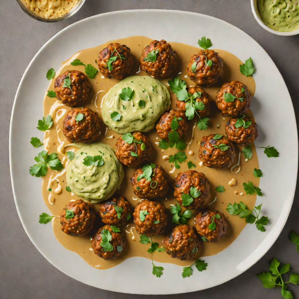 Moroccan-Spiced Lamb Meatballs with Cilantro-Tahini Sauce