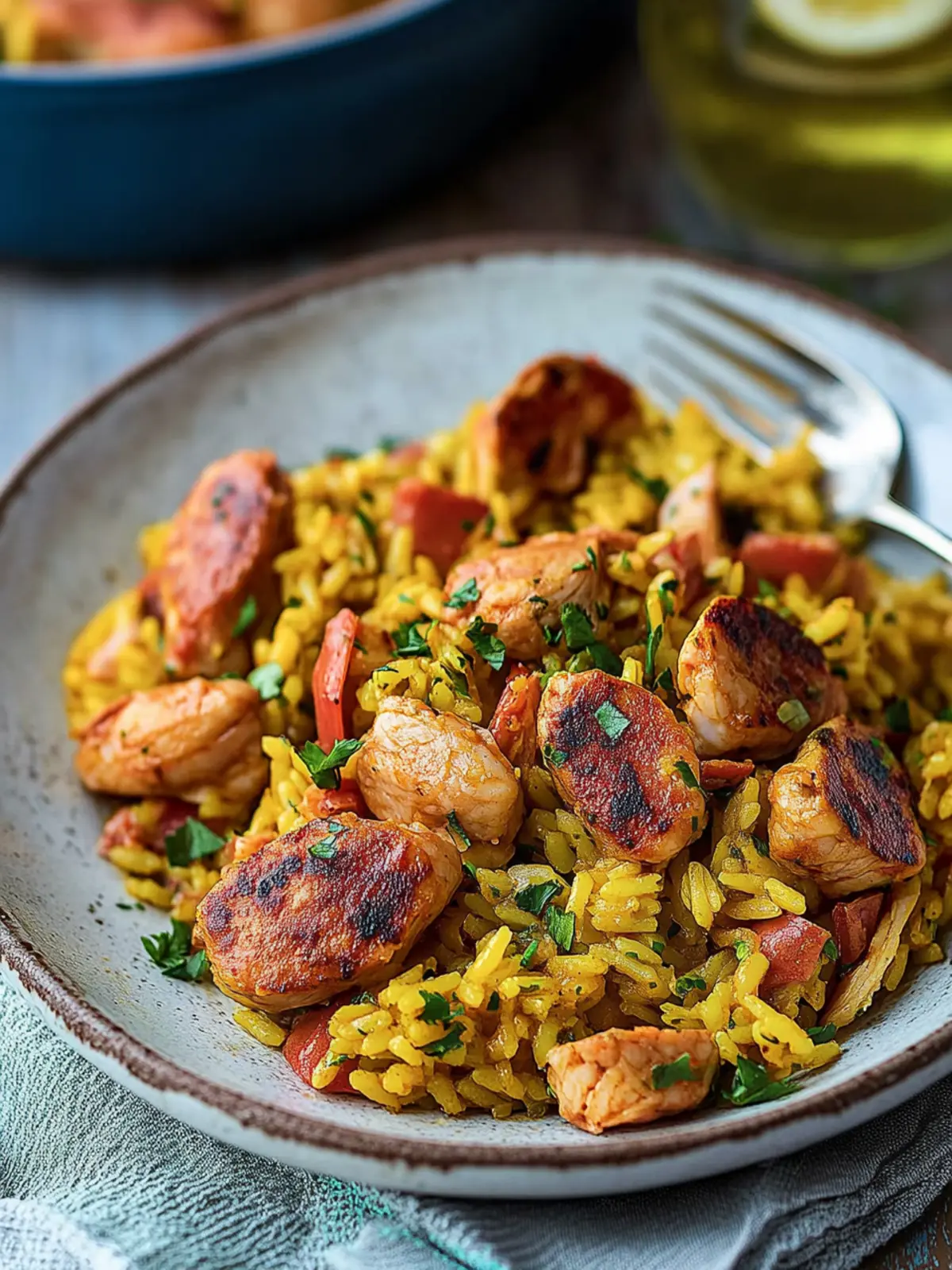 One-Pot Galinhada with Turmeric and Peppers