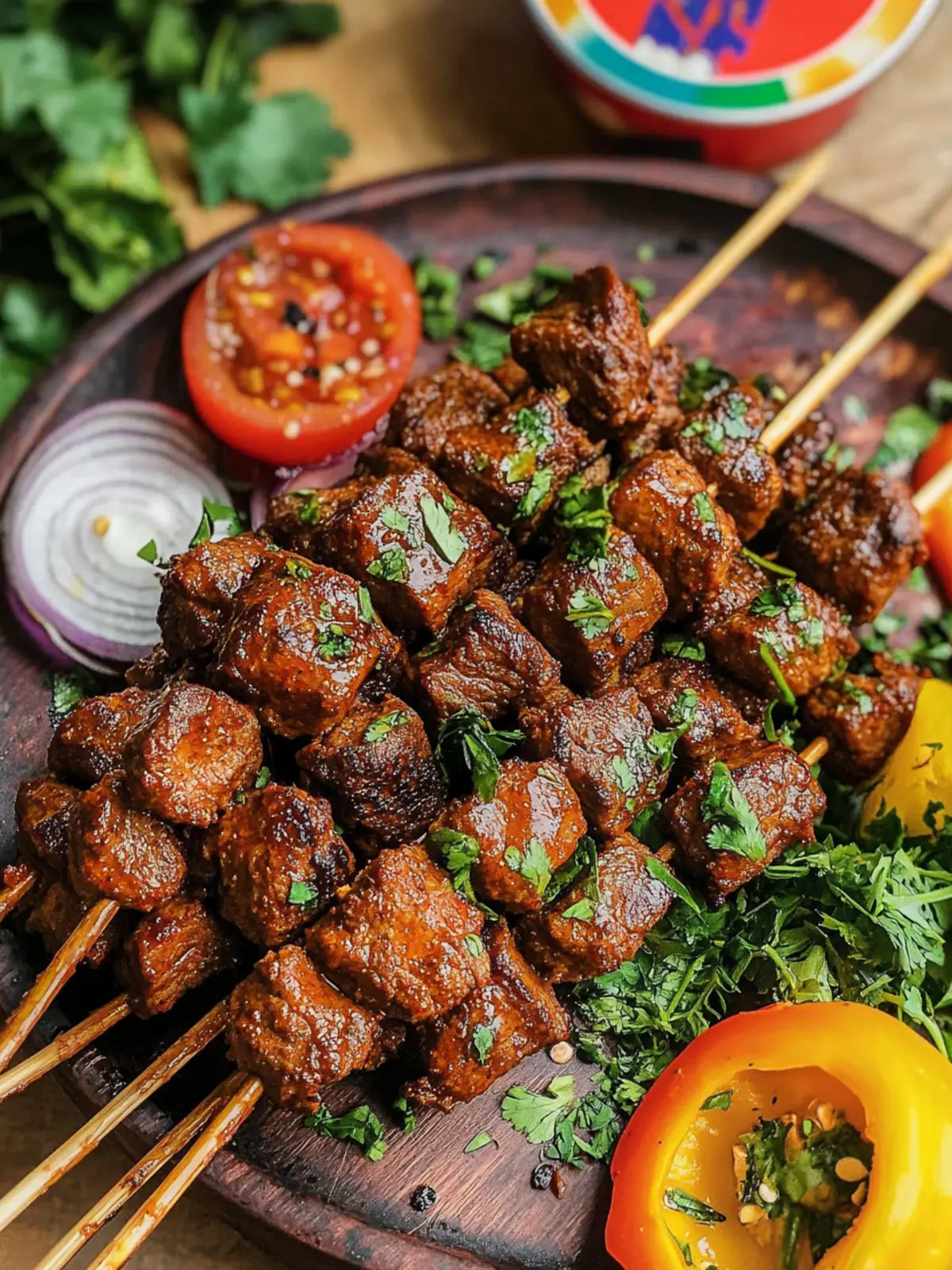 Grilled Kenyan-Inspired Beef Skewers with Spiced Honey Glaze