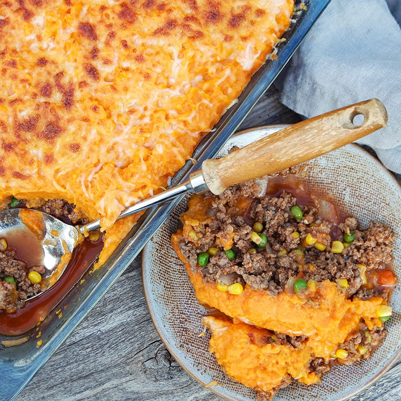 Slow-Cooked Beef and Sweet Potato Shepherd’s Pie