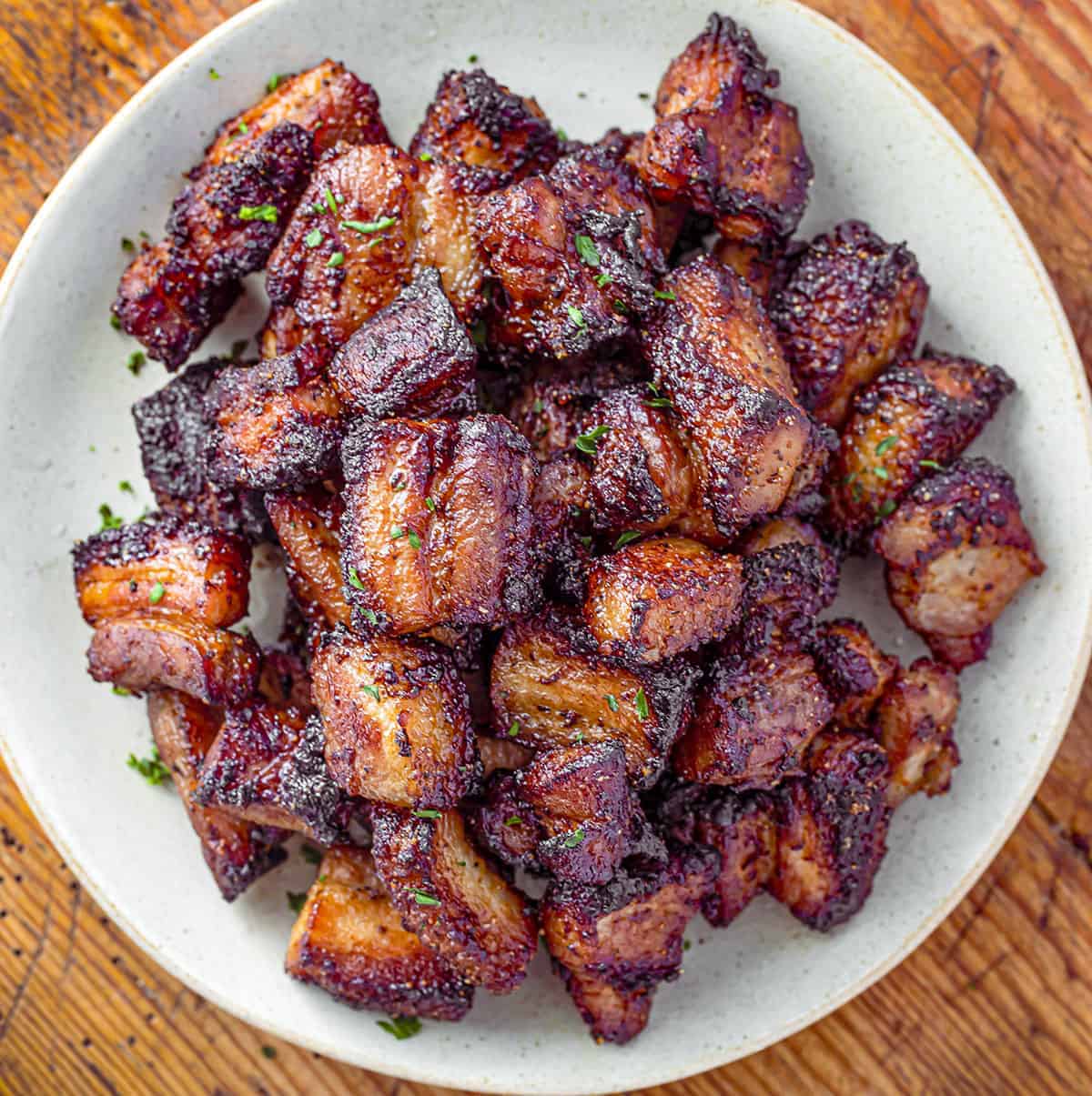 Honey Mustard Air Fryer Pork Belly Bites