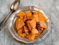Kashmiri Style Tchat Goji: Turnip and Dry Red Chili Stir-Fry