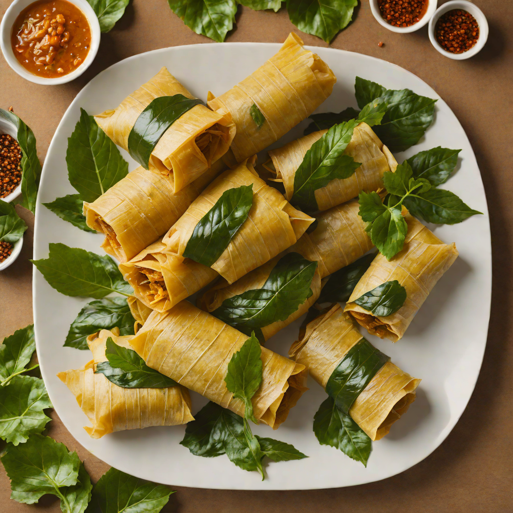 Steamed Salvadoran Tamales Wrapped in Plantain Leaves