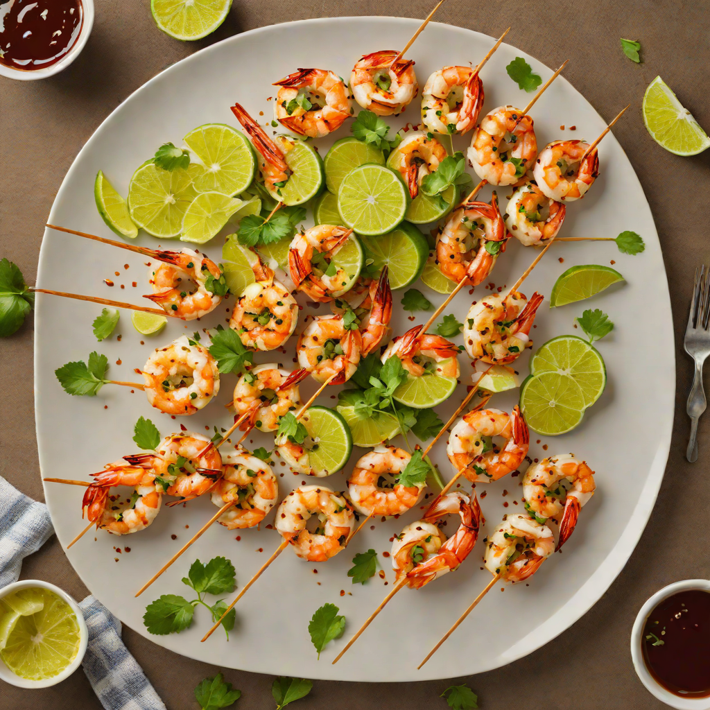 Honey-Lime Grilled Shrimp Skewers with Chili and Garlic