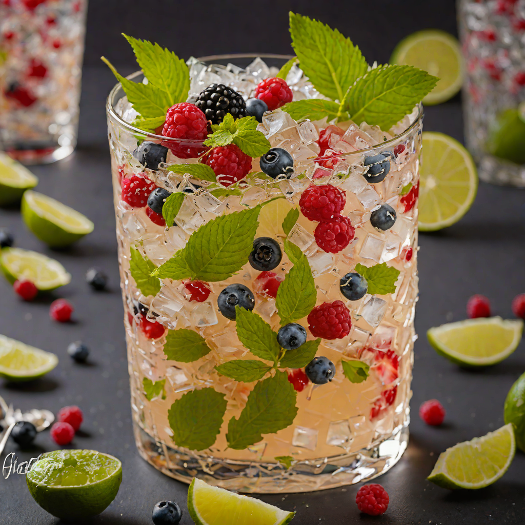 Muddled Berry Mojito with Lime