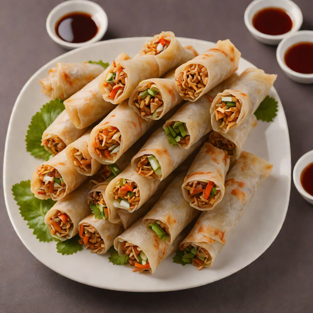 Pork Lumpia Rolls with Sweet Vinegar Dipping Sauce